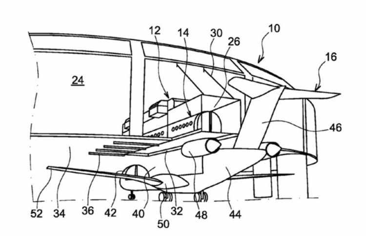 A ideia pode acelerar os processos de embarque e desembarque nos aeroportos (USPTO/Airbus)