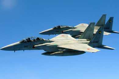 O F-15 'Eagle' é o principal caça de defesa do Japão (USAF)
