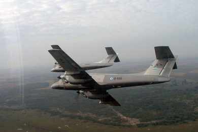 O avião argentino Pucará foi testado em combate com pouco êxito durante a Guerra das Malvinas (FAA)