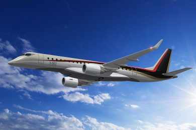 O MRJ 90 terá capacidade para transportar até 96 passageiros (Mitsubishi)