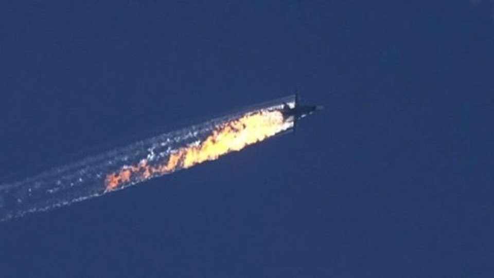 O avião russo foi derrubado por um míssil disparado por um caça F-16 turco (Agência Anadolu)