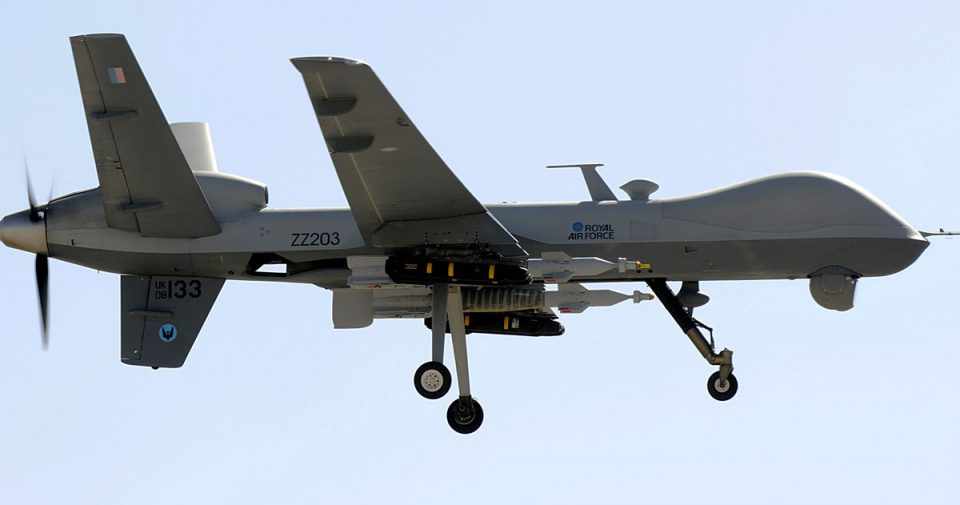 O drone Reaper pode permanecer voando por 24 horas (RAF)