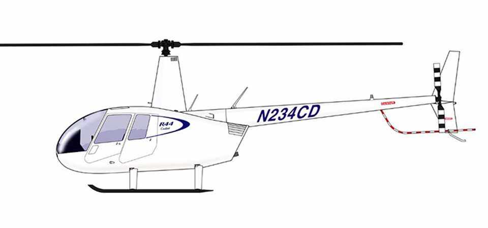 O R44 Cadet foi simplificado para reduzir os custos de operação (Robinson Helicopter)