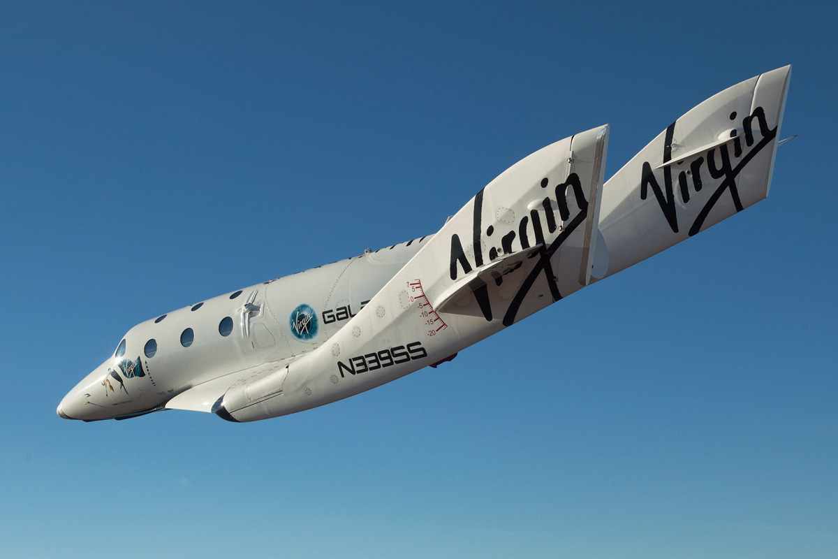 A Virgin também está investindo em uma nave espacial para turistas (Virgin Galactic)
