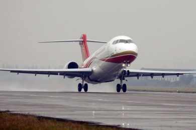 O jato regional da Comac tem alcance de 2.200 km (Chengdu Airlines)