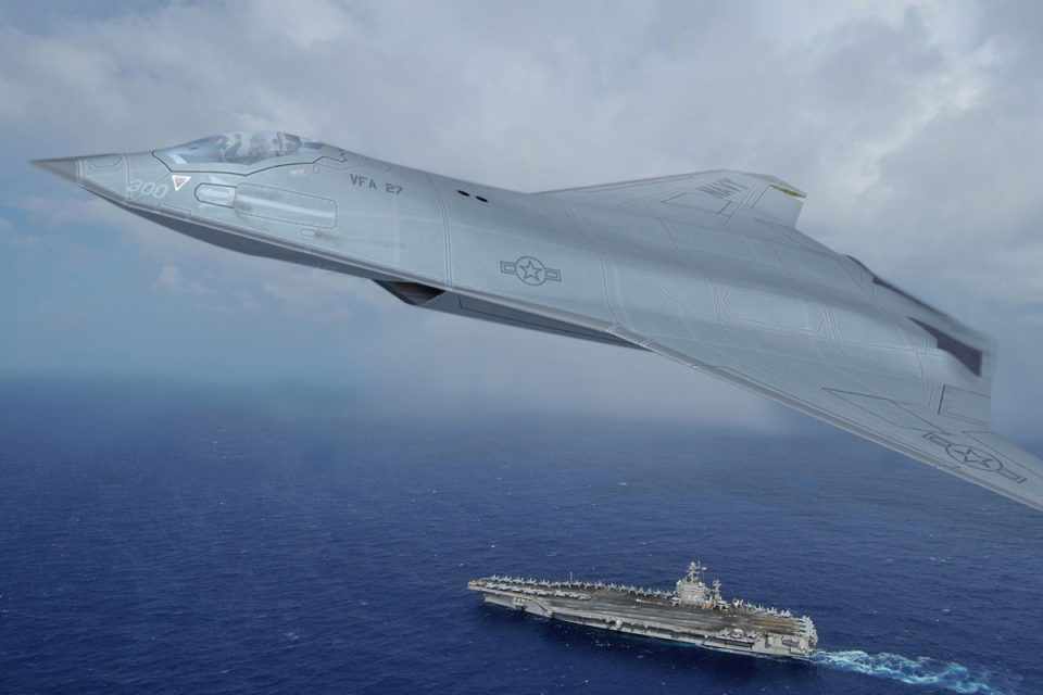 Também é previsto o desenvolvimento de um novo caça naval de sexta geração (Northrop Grumman)