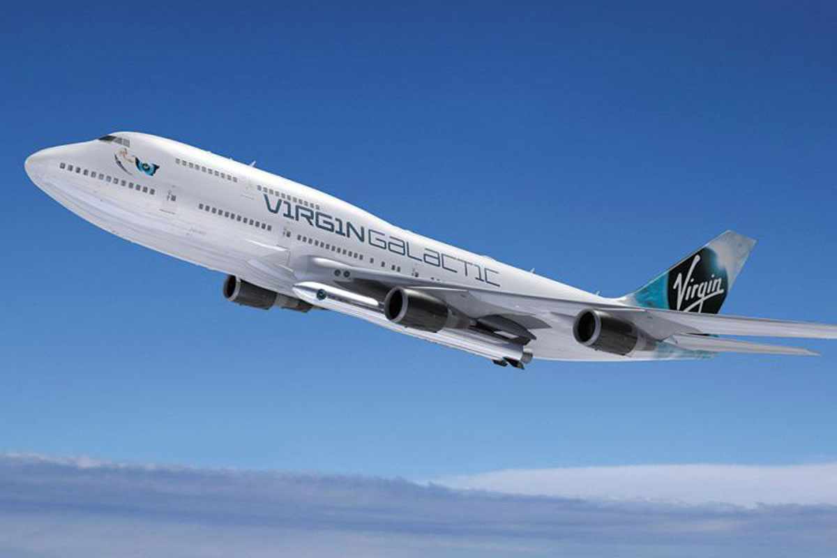 O 747 adaptada vai poder carregar foguetes de até 24 toneladas (Virgin Galactic)