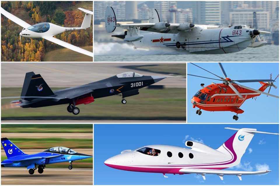 A indústria aeronáutica chinesa já desenvolveu uma série de aeronaves diferentes 