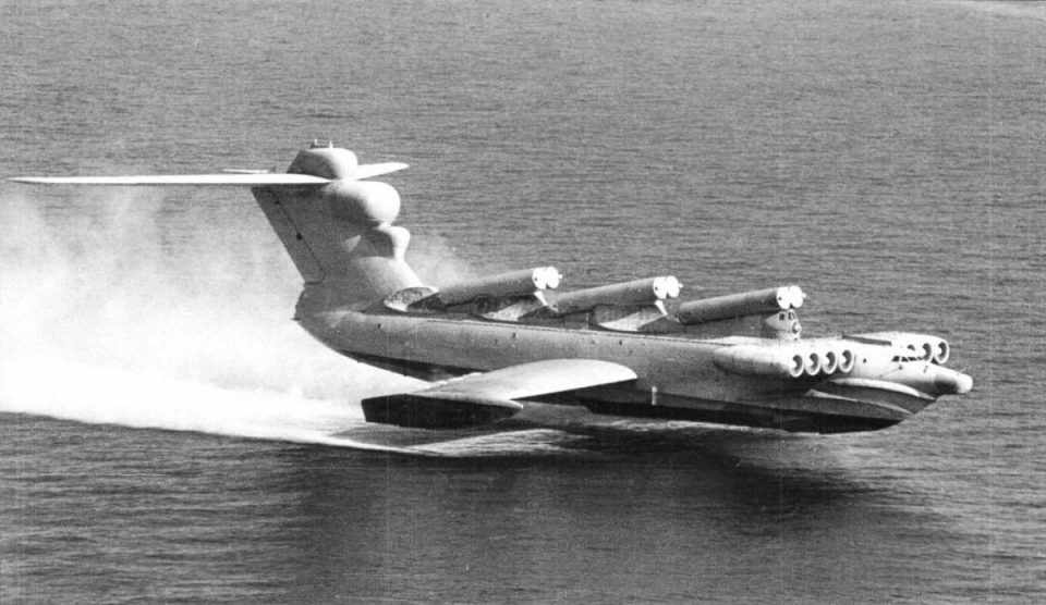 Os ekranoplanos foram muito utilizados pela URSS no Mar Cáspio (Domínio Público)