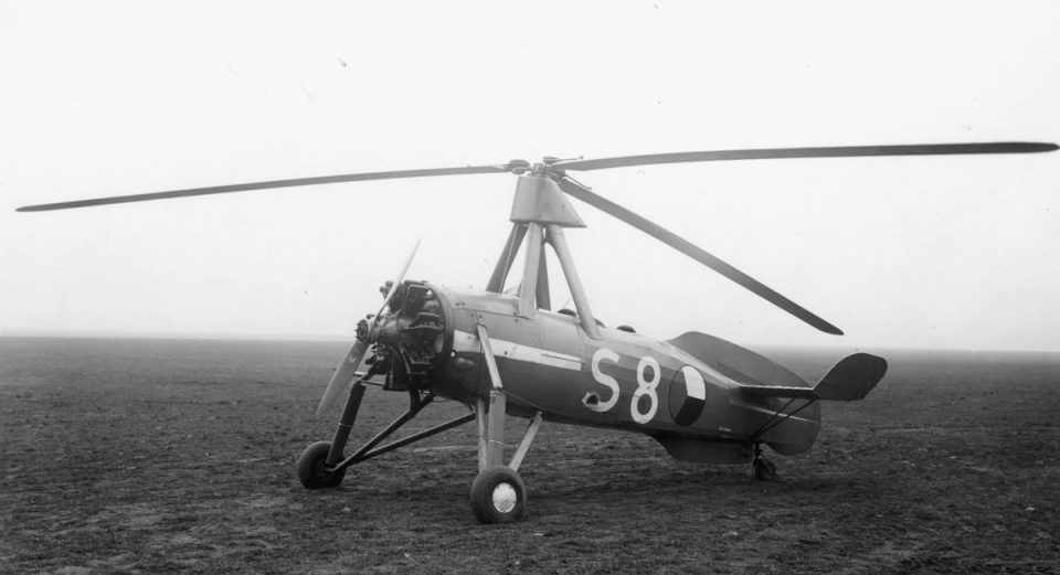Os girocópteros acabaram deixados de lado com a invenção do helicóptero (Domínio Público)