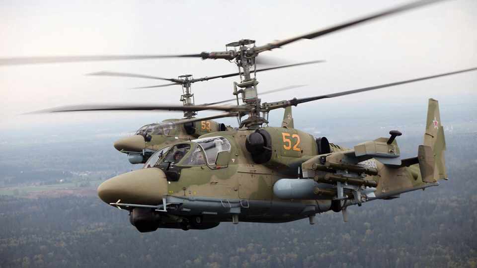 A OTAN chama o Ka-50 de "Alligator" e a versão mais recente, o Ka-52, é o Black Shark (Divulgação)