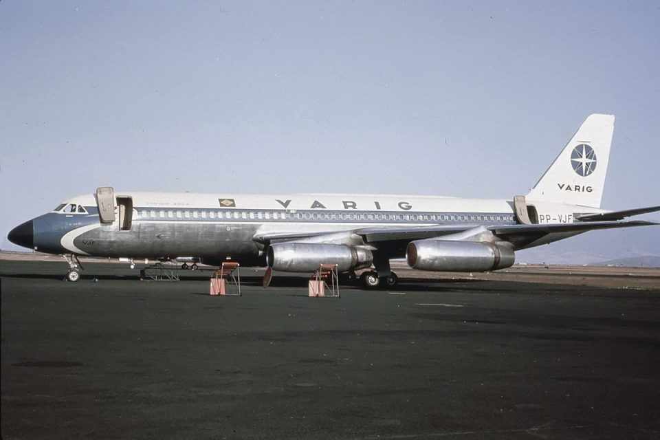 Um dos três Convair Coronado usados pela Varig em rotas internacionais na década de 60