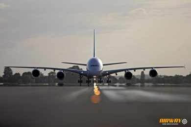 Airbus A380 da Air France prepando-se para decolar (Foto: Air France)