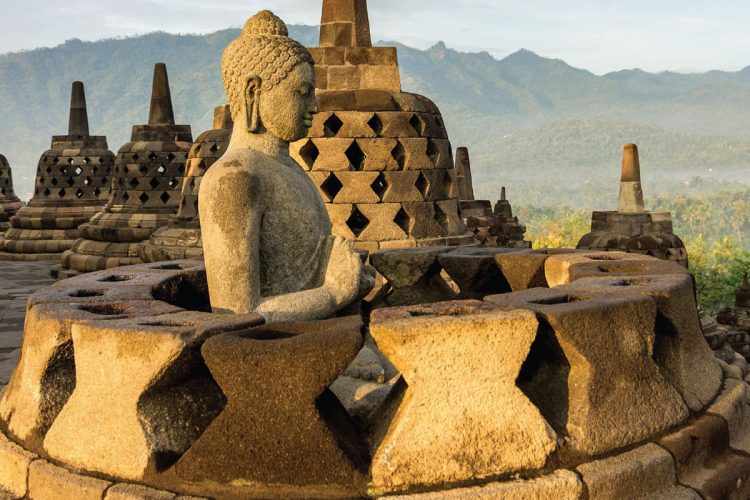 Borobodur, na Indonésia