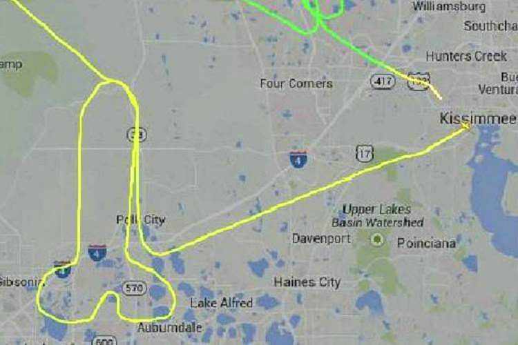 Já esse piloto se inspirou na anatomia humana para criar sua "obra de arte" (Flight Radar 24)