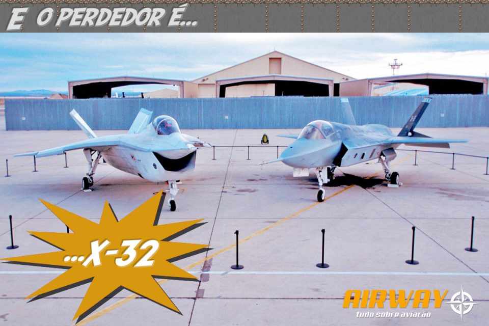 Embora compacto e versátil, o X-32 perdeu a concorrência para o X-35, da Lockheed Martin (à direita)