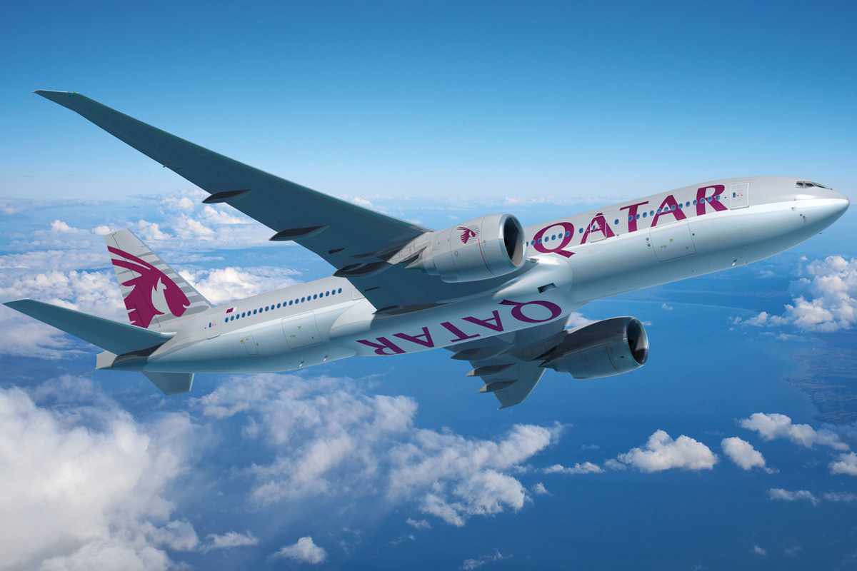 Boeing 777 da Qatar: em dezembro, avião voará entre Doha e Auckland, distantes 14.500 km