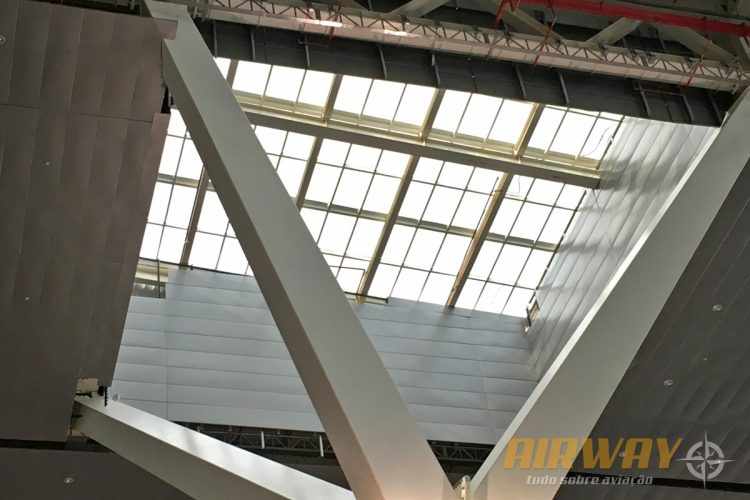 Projeto do terminal 1 contempla clarabóias para aumentar a iluminação natural