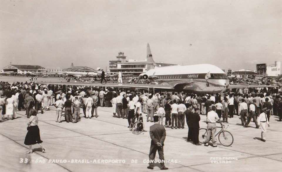 O Caravelle foi um dos primeiros jatos que pousou em Congonhas (Domínio Público)