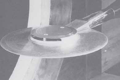 Maquete do disco voador da USAF para testes no túnel de vento