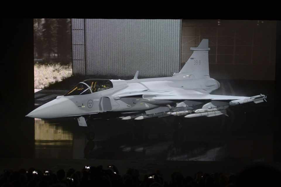 O Gripen NG foi apresentado em maio deste ano, na Suécia (SAAB)