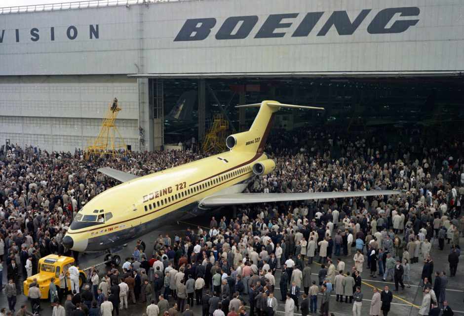 O 727 foi o pontapé inicial da Boeing na criação de uma família de jatos (Boeing)