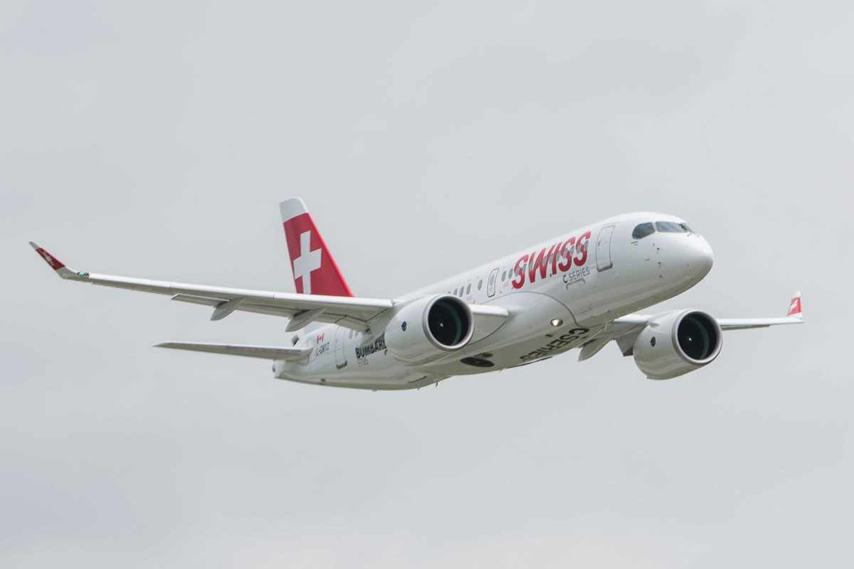 O primeiro voo comercial do CS100 está marcado para a próxima semana (Bombardier)