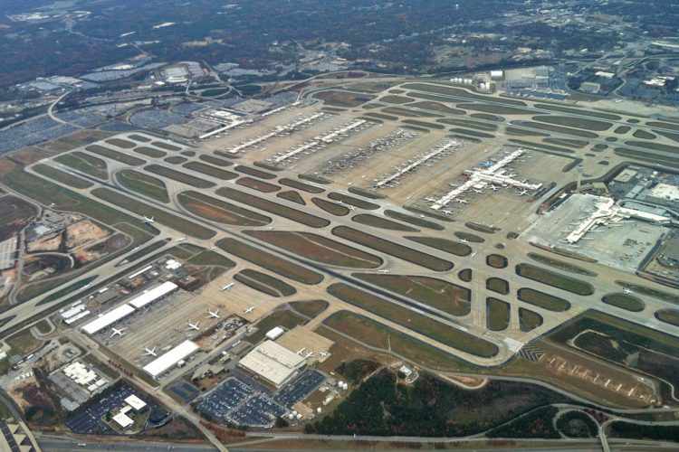 O aeroporto de Hartsfield, em Atlanta: mais movimentado do mundo