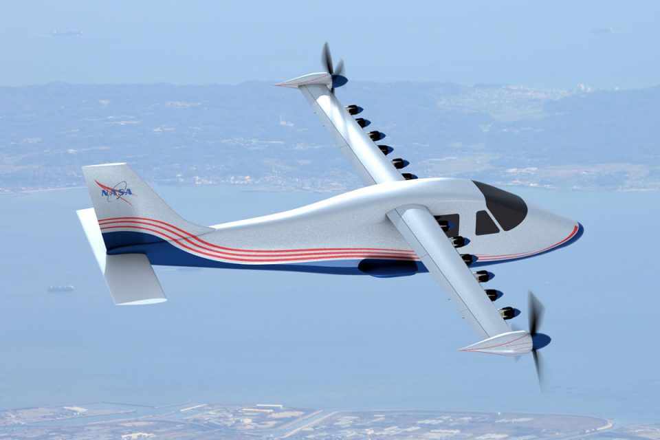 A primeira versão do avião elétrico da Nasa deve voar em um ano (NASA)