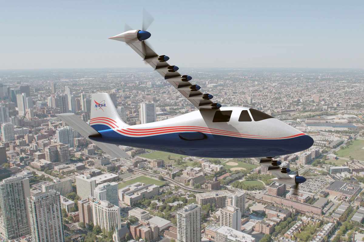 O projeto X-57 da Nasa será baseado no avião italiano Tecnam P2006T (NASA)