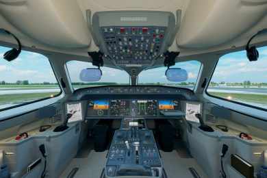 Cockpit do Bombardier CS100