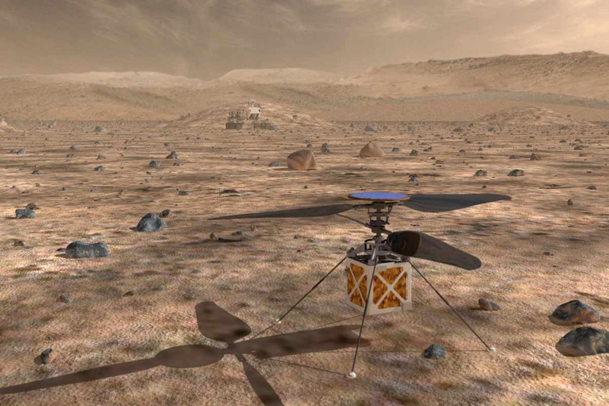 Com a ajuda aérea, a Nasa vai vai planejar melhores rotas para os 'hovers' na superfície de Marte (NASA)
