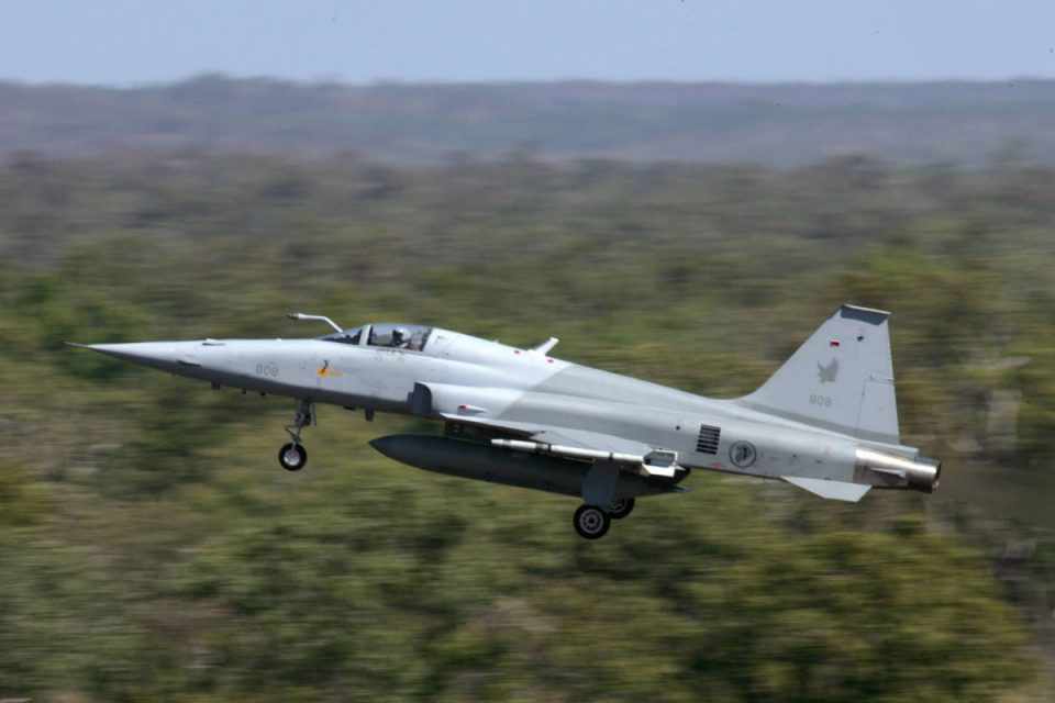 Os F-5 modernizados em operação em Singapura são considerados os mais avançados do mundo (Divulgação)