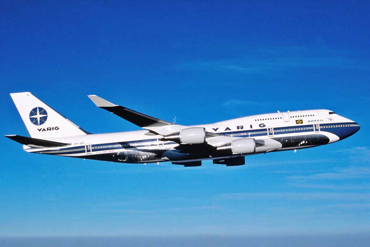 Boeing 747-400 da Varig: maior companhia aérea desaparecia há 10 anos