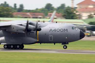 O cargueiro militar Airbus A400M é um dos projetos mais recentes com motor turboélice (Airbus)