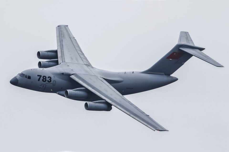 O Y-20 pode alcançar velocidade máxima de 920 km/h (Reprodução/Chinese Military Review)