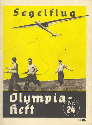 Poster dos Jogos de 1936 anunciando a disputa de voo a vela (Domínio Público)