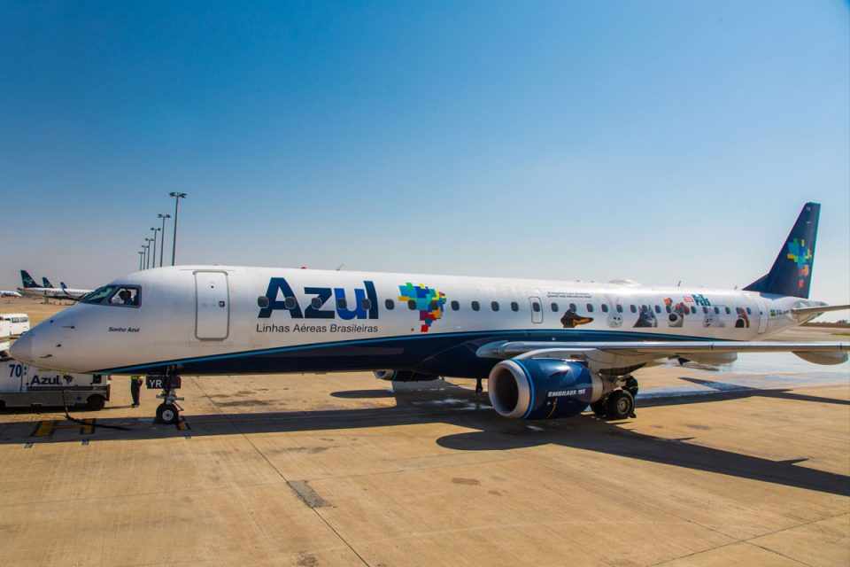 A Azul é a companhia brasileira que mais possui aviões customizados (Divulgação)
