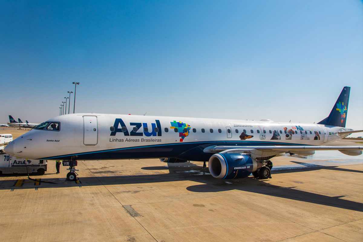 A Azul é a companhia brasileira que mais possui aviões customizados (Divulgação)