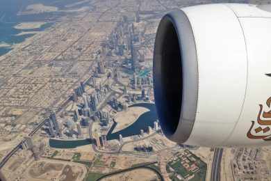 Dubai vista do avião