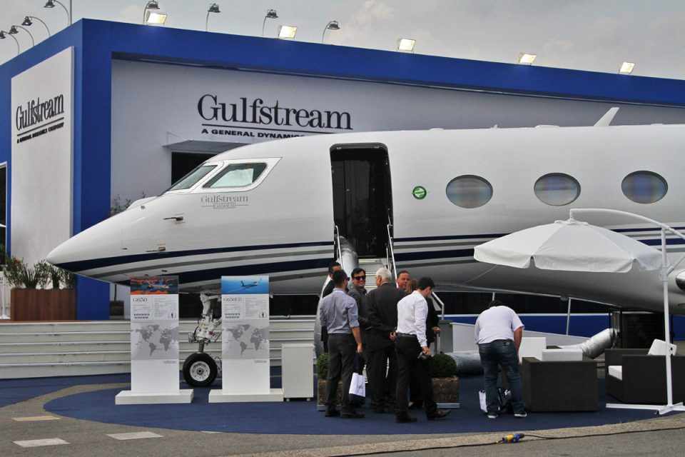 Jato mais caro da Labace 2016: o Gulfstream G650ER é avaliado em US$ 68 milhões (Ricardo Meier)