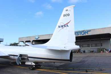 A aeronave da NASA pousou no Brasil para reabastecer; na sexta-feira parte em direção a Namíbia (Infraero)
