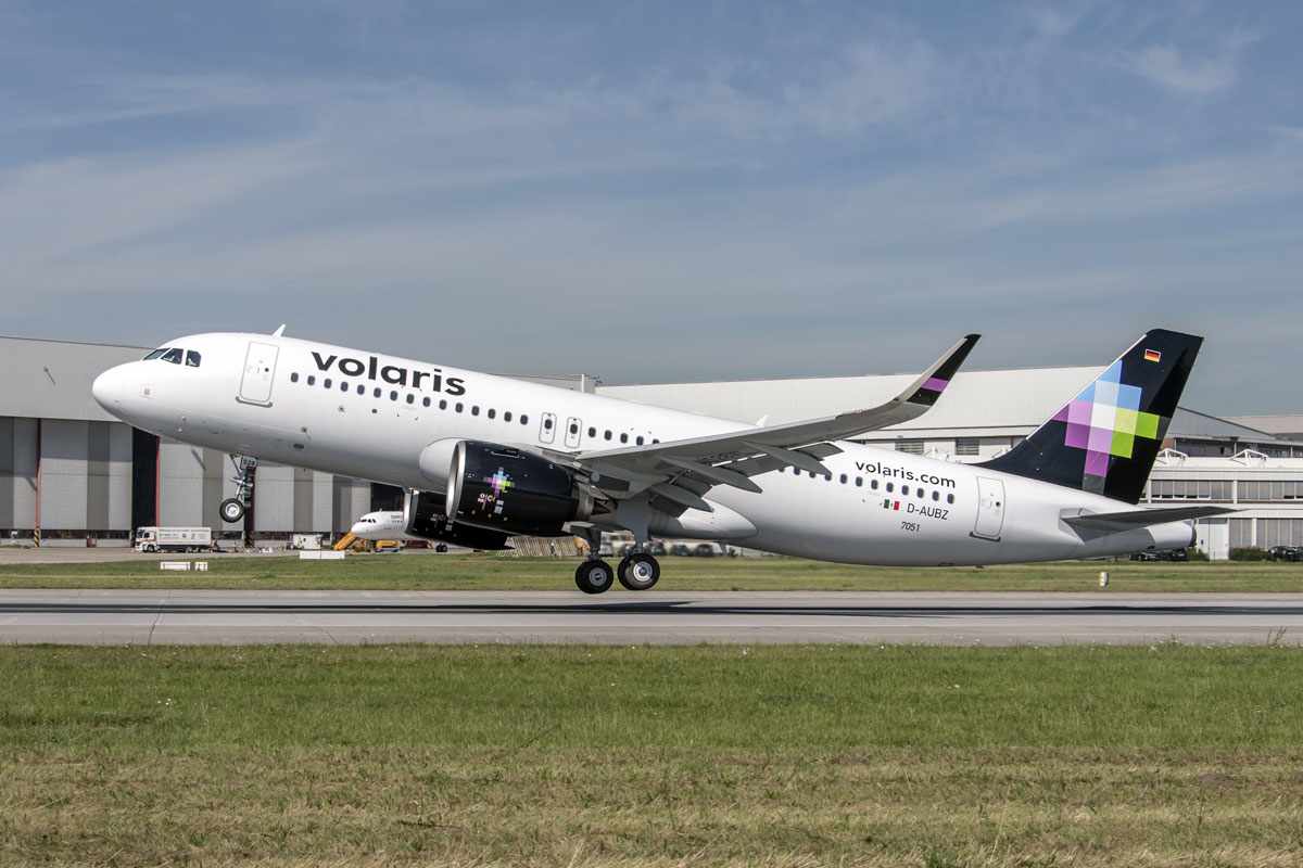 Airbus A320neo chega ao México com as cores da companhia Volaris (Airbus)