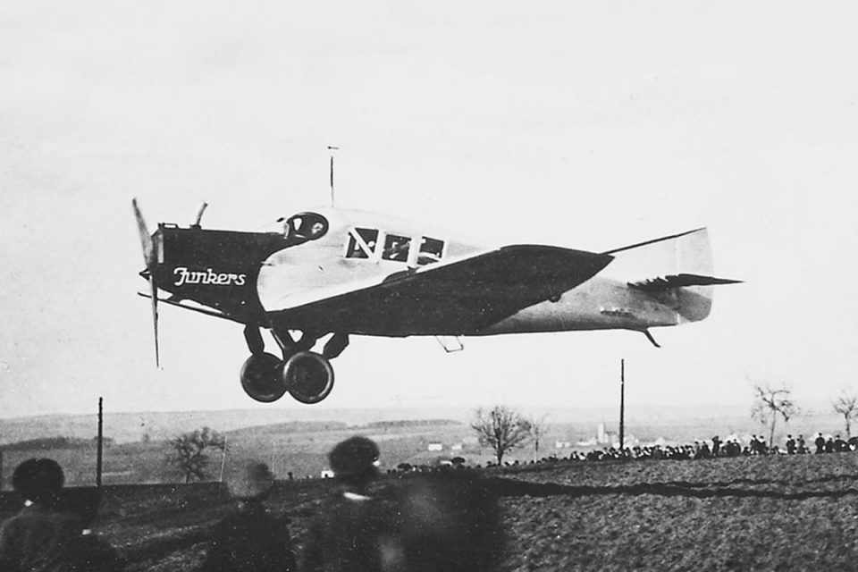 O Junkers F13 foi o primeiro avião construído com ligas metálicas (Domínio Público)