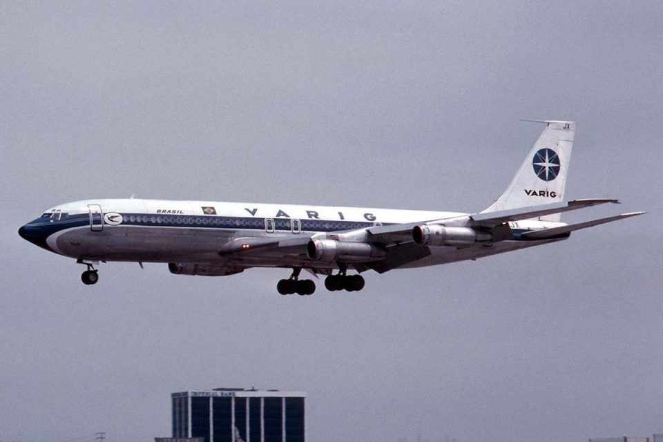 O Boeing 707 era o principal avião da Varig nos anos 1970, em rotas internacionais (Frank C. Duarte Jr)