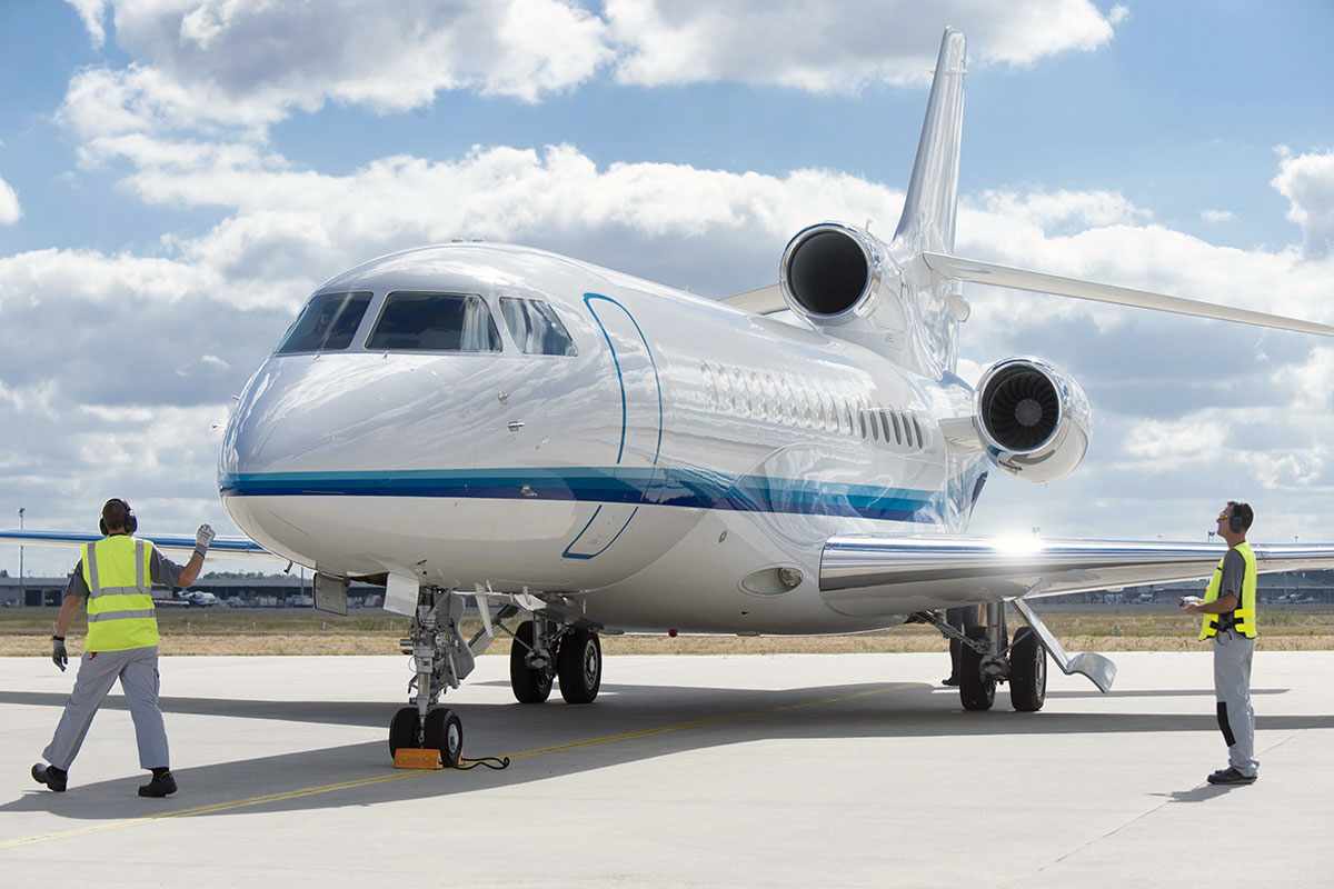 O Falcon 8X, avaliado em mais de US$ 57 milhões, já tem cliente no Brasil (Dassault)