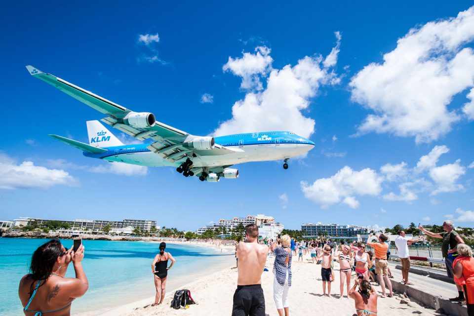 O Aeroporto Princesa Juliana se tornou uma das principais atrações de Saint Marteen (KLM)