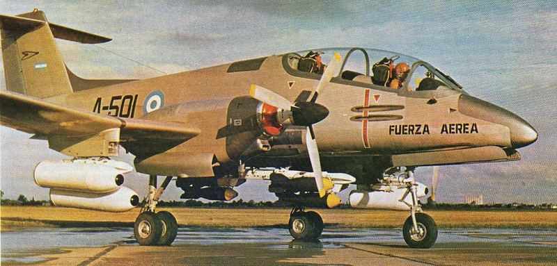 Os Pucará representavam uma das principais ameaças ao desembarque das tropas britânicas (FAA)