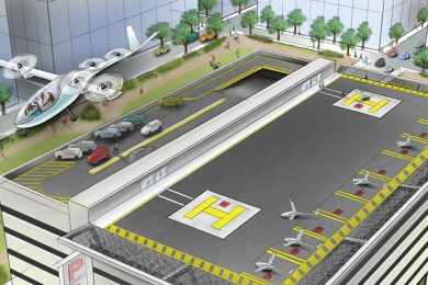 A Uber planeja criar na próxima década uma rede de táxi voadores sob demanda (Uber)