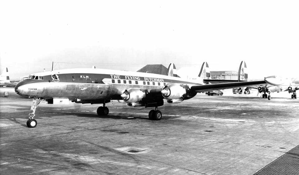 Na década de 1950, o DC-4 deu lugar ao clássico Constalation, com maior capacidade e autonomia (KLM)